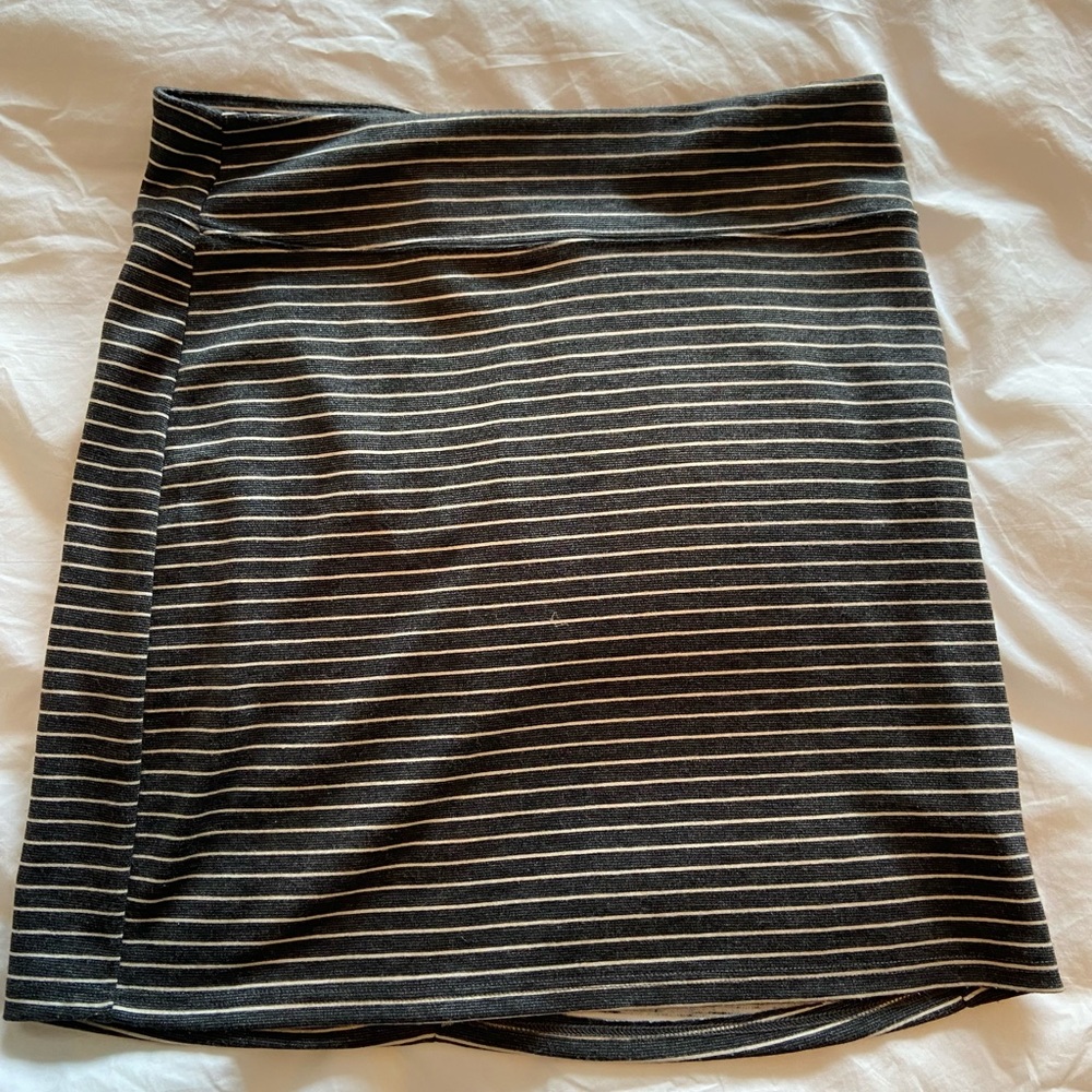 Navy/white striped bodycon skirt